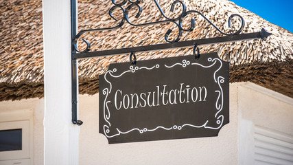 Street Sign to Consultation