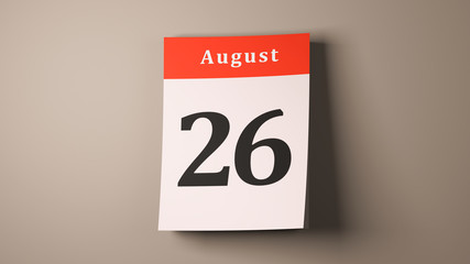 August, 26th Women's Equality Day in the U.S. calendar pages