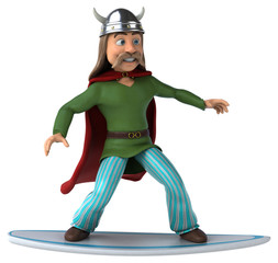 Fun 3D gaulois surfer