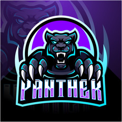 Panther esport mascot logo design © Visink.art