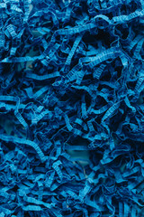macro photo of blue paper decor material