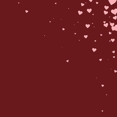 Pink heart love confettis. Valentine's day corner 
