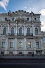 The Novo-Mikhailovsky Palace on Dvortsovaya Embankment in Saint Petersburg, Russia. The New Michael Palace designed by Andrei Stackenschneider
