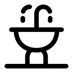 Fountain Line Icon Vector