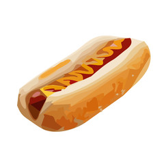 Sausage with dough and mustard.