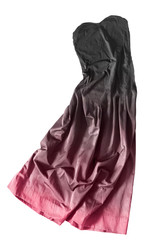 Naklejka premium Black and pink gown isolated