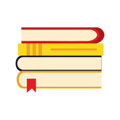 school pile text books icons