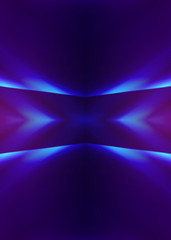 Dark abstract futuristic background. Neon lines glow. Neon lines, shapes. Multi-colored glow, blurry lights, bokeh. Empty stage background