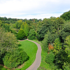 Fototapeta na wymiar Path in a park.