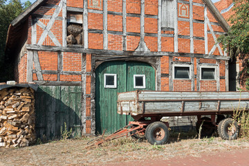 Bauernhaus mit Fachwerk in Petershagen, Nordrhein-Westfalen