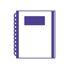 notebook school supply isolated icon