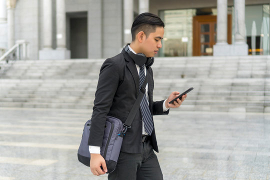 Malay Guy Wearing Suit Outdoor Executive