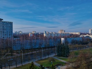 Aerial view of Minsk, Belarus