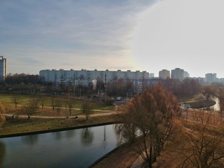 Aerial view of Minsk, Belarus