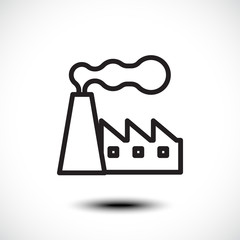 Factory line icon. Vector illustration