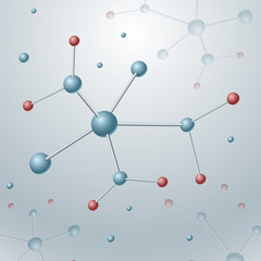 Molecule graphic illustration. Chemistry and science concept.