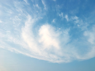 Blue sky with cloud fluffy for background