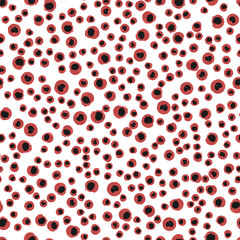 Abstract continuous pattern blots black and red color