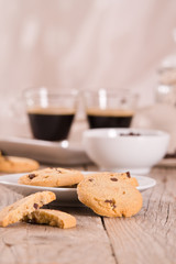 Chocolate chip cookies.	