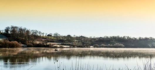 Gabas lake view at sunrise