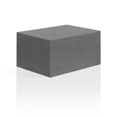 Concrete block on a white background isolated for product display, It can be used for ceramic tile design, Web page design, Wallpaper.