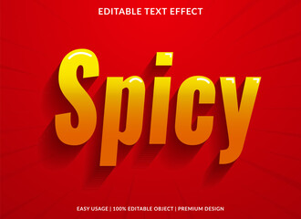 spicy text effect template with 3d type style and bold concept use for brand label and logotype 