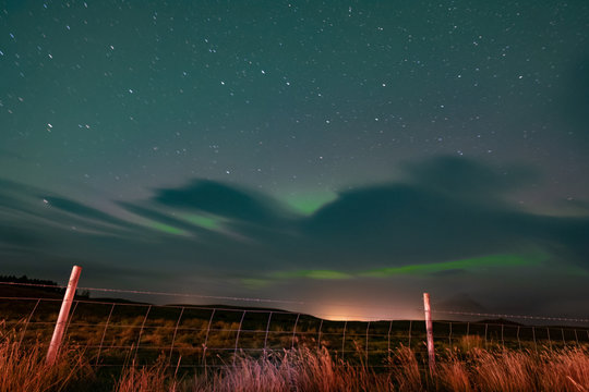 Aurora borealis over Hoffn - Iceland © Dasya - Dasya