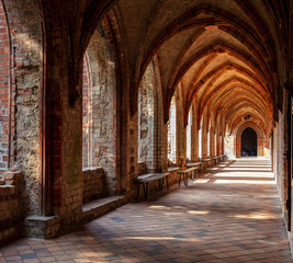 Fototapeta na wymiar Exterior and interior shots of the historic monastery in the Brandenburg city of Chorin, Germany