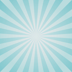 Sunlight retro faded background. Pale blue color burst background. Fantasy Vector illustration. Magic Sun