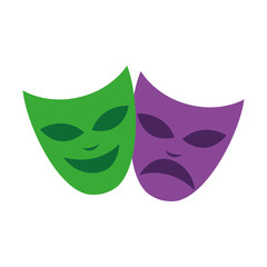 mardi gras theater faces celebration masks