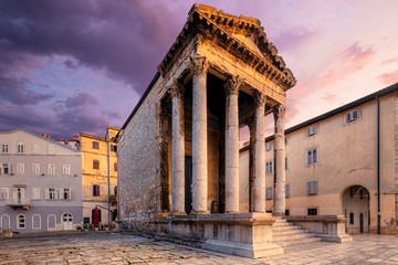 The ancient Temple of Augustus, Pula, Croatia.