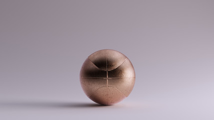 Bronze Basket Ball 3d illustration 3d rendering