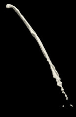 splendid white splash over black background