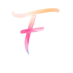 Alphabet Buchstaben Brush Stroke