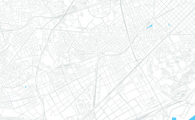 Fototapeta na wymiar L Hospitalet de Llobregat, Spain bright vector map