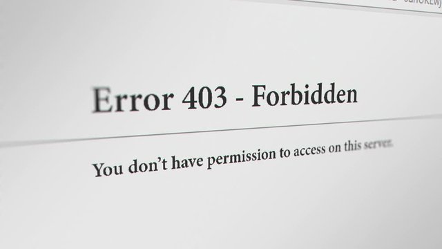 Web Browser with " 403 Forbidden" Error Message. 3 Different Points of View