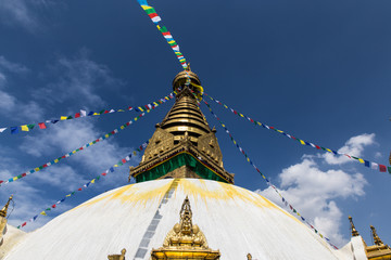 Swayambhunath stupa in Kathmandu Valley in Nepal