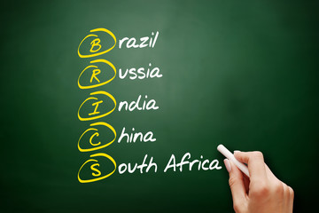 BRICS acronym, business concept background