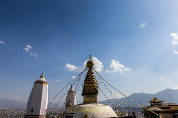 Swayambhunath stupa in Kathmandu Valley in Nepal