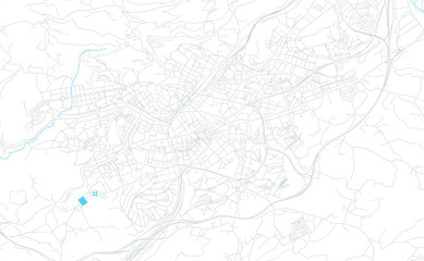 Fototapeta na wymiar Oviedo, Spain bright vector map