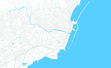 Santa Cruz de Tenerife, Spain bright vector map