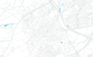 Mostoles, Spain bright vector map