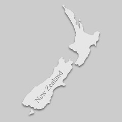 map of New Zealand
