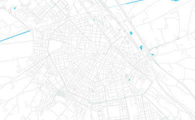 Albacete, Spain bright vector map