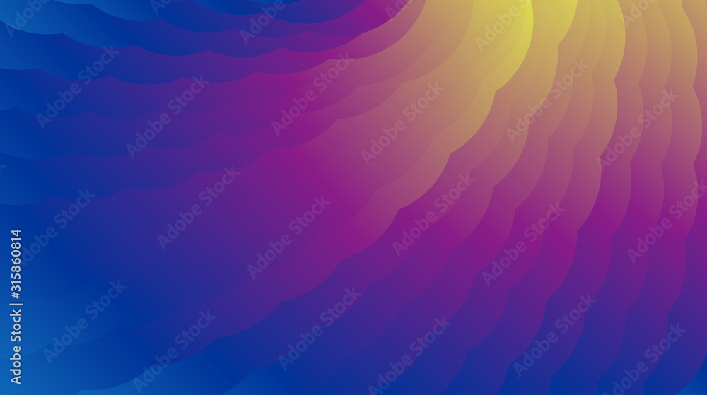 Poster fluid shapes constitute a color geometric abstract background