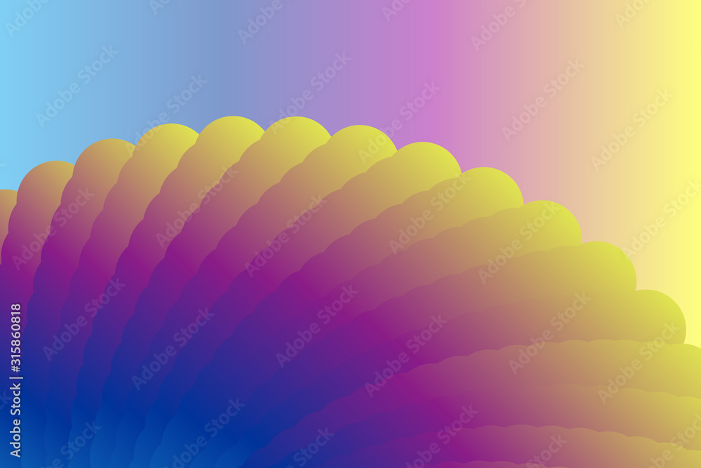 Poster fluid shapes constitute a color geometric abstract background