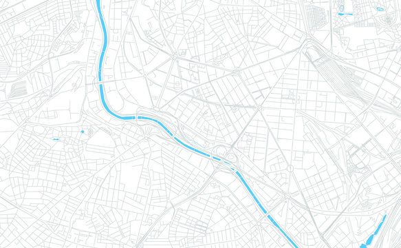 Arganzuela, Spain bright vector map