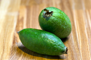 sale of exotic guava fruit, still life on the market