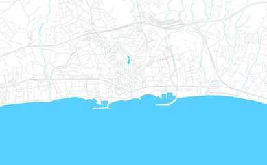 Marbella, Spain bright vector map