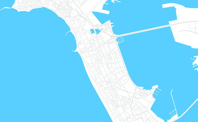 Cadiz, Spain bright vector map © Knut Hebstreit
